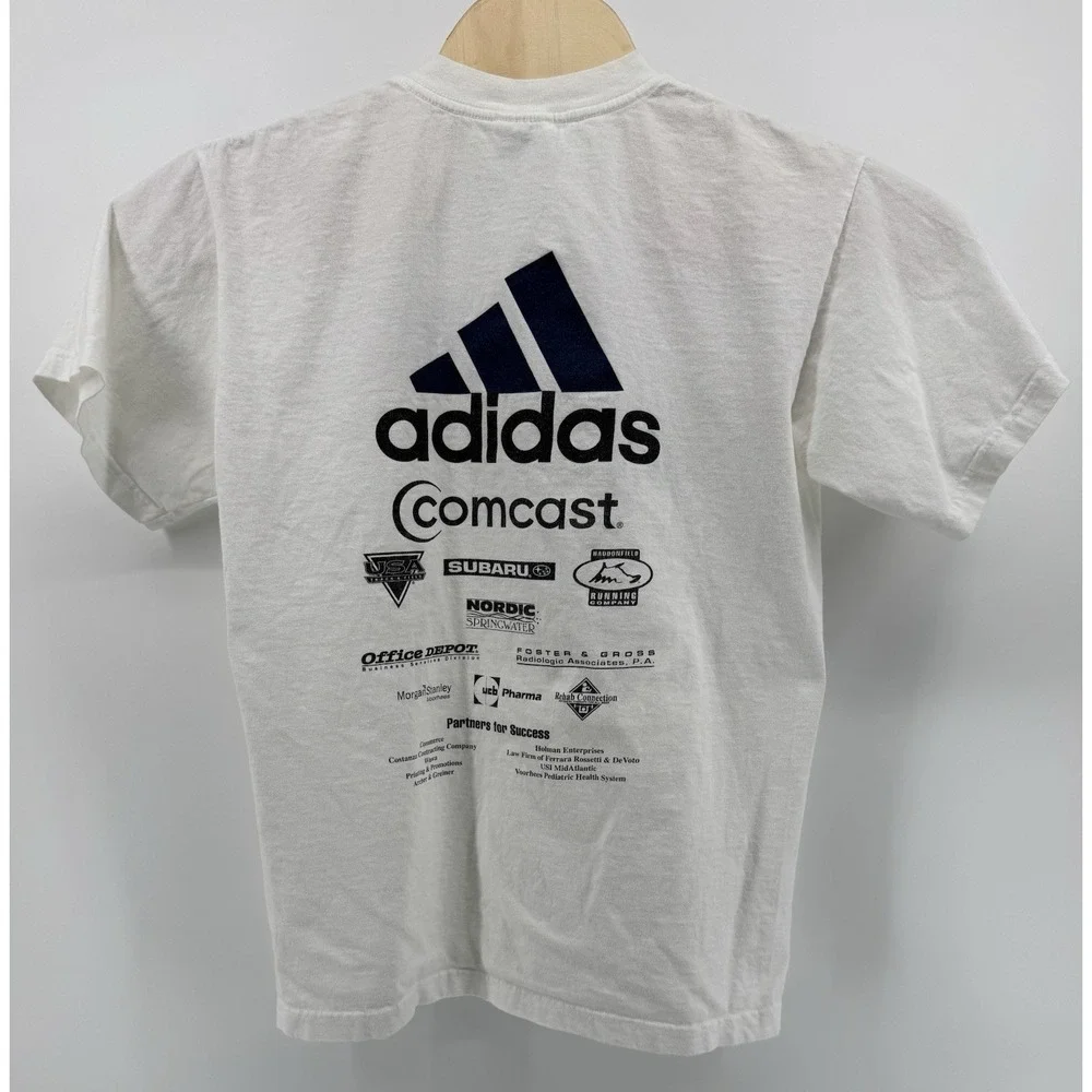 Vintage 2002 Adidas 21st Annual Bancroft Neuro Health 5K Race T-Shirt Size M